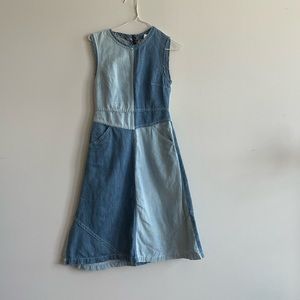 Anthropologie two toned denim holding horses dress. Size 0. Great condition.